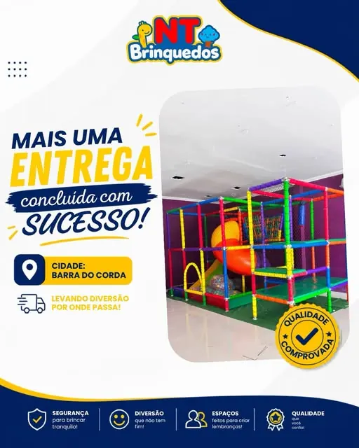 Brinquedão fixo instalado em ambiente interno em Barra do Corda – MA